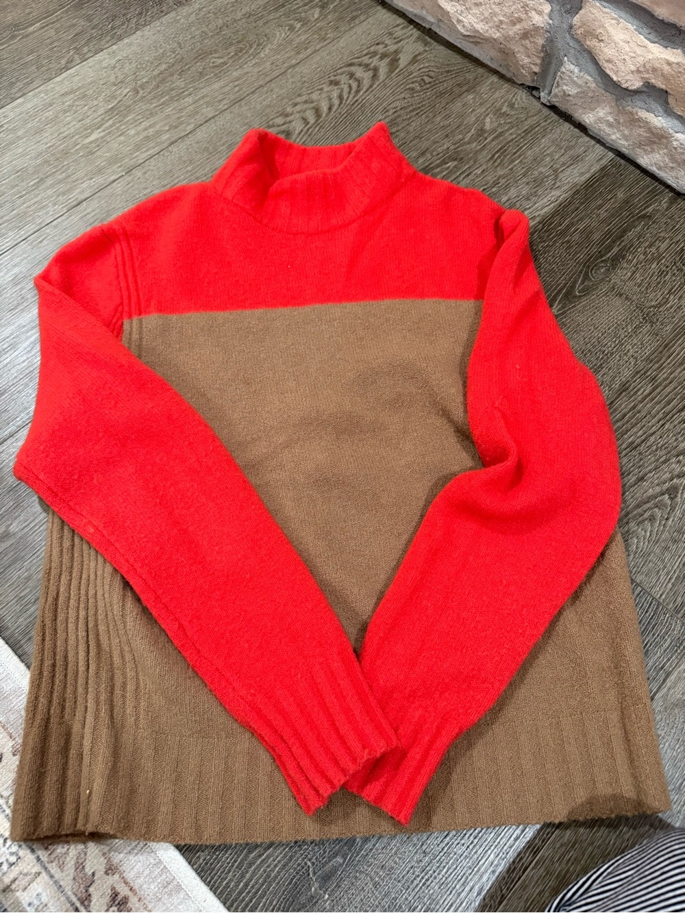 J. Crew Bright Red Knit Turtleneck